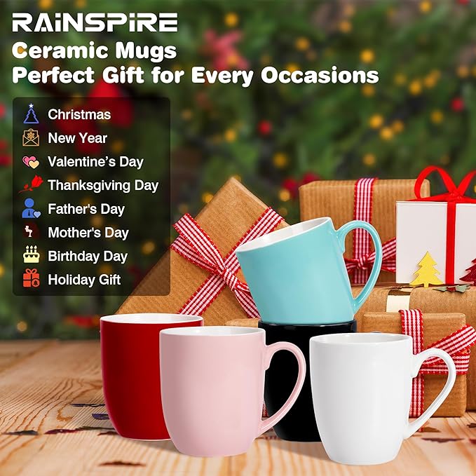 Urbanstrive 16 oz Large Coffee Mug with Handle Tea Cup Novelty Coffee Cup for Men Women Office Work, Mint Green