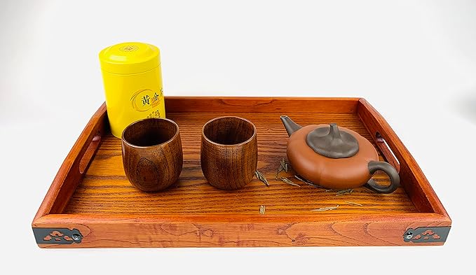 JapanBargain 4079, Wooden Tea Cups Water Coffee Mug Japanese Zen Style Teacups, 4 ounce 120ml, Pack of 6