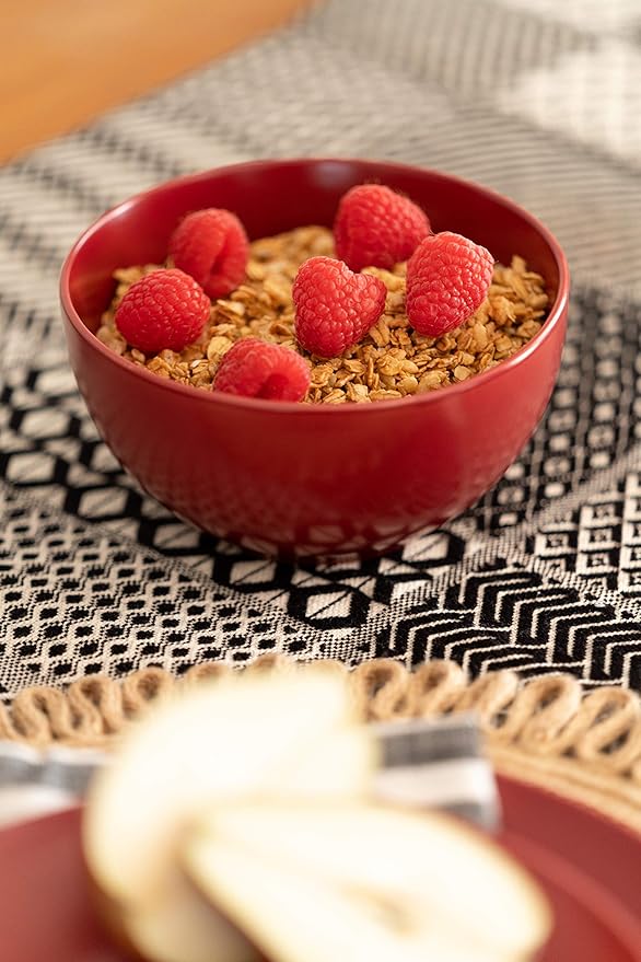 10 Strawberry Street Wazee Matte 5.5"/16oz Cereal Bowl, Set of 6, Red