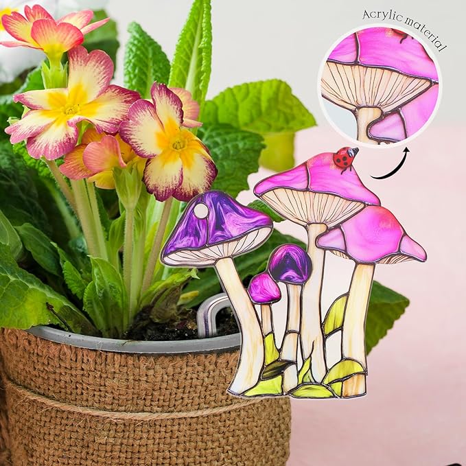 Mushroom Gifts for Women, Hanging Plant Planter for Indoor Outdoor Garden, Mothers Day Birthday Gifts for Mom Grandma from Daughter Son, Mushroom Lover Plant Pots Accessories