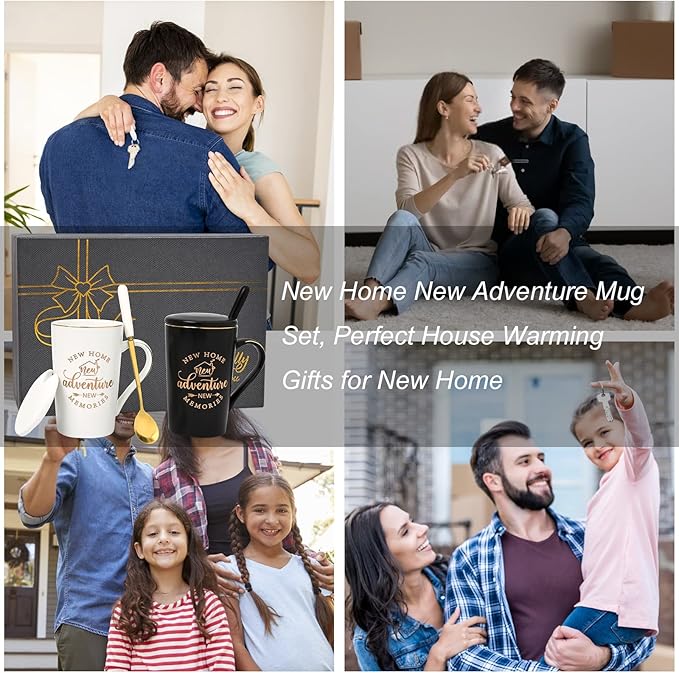 Maustic House Warming Gifts New Home, New Home Gift Ideas for Women Men Couple, Housewarming Gifts, Closing Gift for House Buyers, First Apartment Essentials, 14 Oz