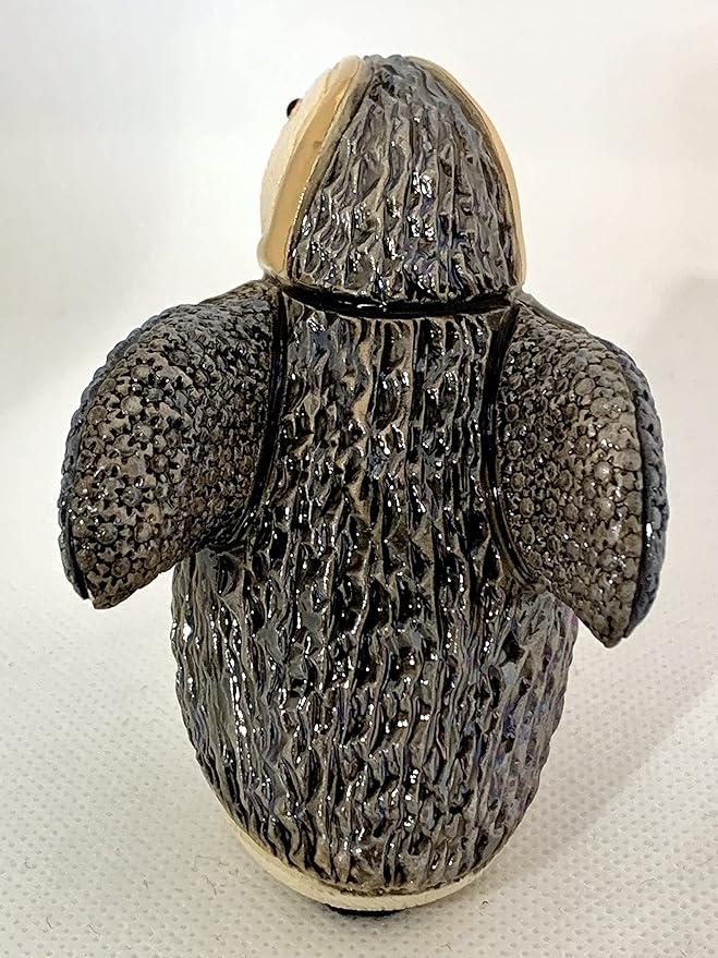 De Rosa Handmade Sculpted Ceramic Baby Penguin Walking Figurine Family Collection
