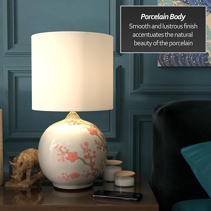 Red Lantern 20" Cherry Blossom Vase Lamp