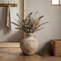 Ceramic Rustic Farmhouse Vase,Extra Large Terra Cotta Vase, Huge Pottery Decorative Flower Vases for Living Room Entryway Table Centerpiece Decor(11.8'' X 11.8'' x 11.8'')