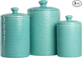 10 Strawberry Street CAN BLU Kitchen Canister Set, 3 Piece, Tide Blue