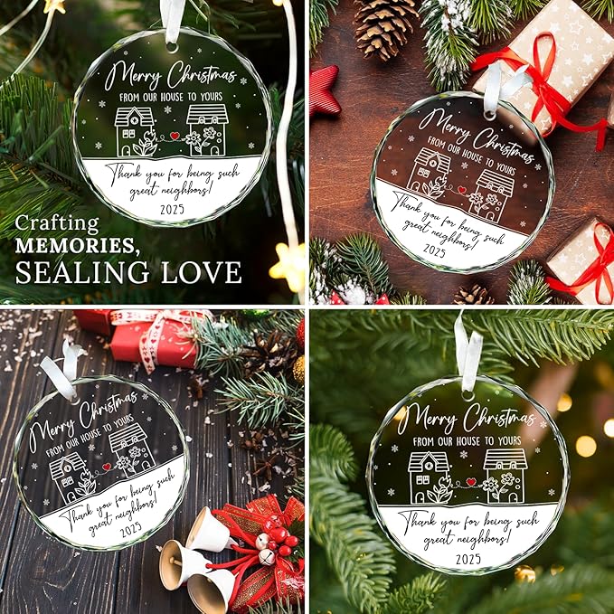 HEXMOZ Neighbor Christmas Ornaments 2025 - Christmas Neighbor Gifts - Gifts for Neighbors, Best Neighborhood Gift Ideas - Friendship Gift for Next Door Neighbors, Women, Men