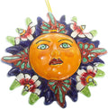 NOVICA Artisan Handmade Ceramic Wall Accent Sun Multicolor Mexico Decor Art Talavera ' 'Floral Sun'