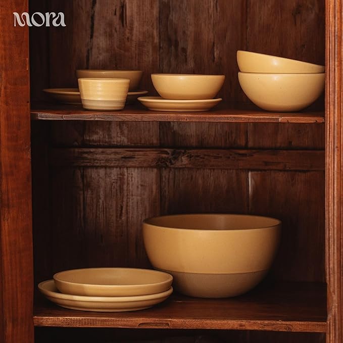 Mora Mini Ramekins Set of 4, 8oz Ceramic Pottery Baking Dishes - Microwave, Oven and Dishwasher Safe - Merrigold