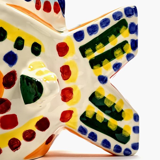 Serax Flower Vase | Sicily by Ottolenghi | Colorful Fish Stoneware Home Decor Living Room for Coffee Table, Kitchen Decorations | Modern Entryway Table Decor or for Shelves | Unique Centerpiece Vases