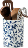 Kitchen Utensil Holder, Large Utensil Organizer for Countertop, Ceramic Cooking utensil Crocks for Spoon Rest Spatula, Apartment Essentials Farmhouse Decor (7.2in×6.2in