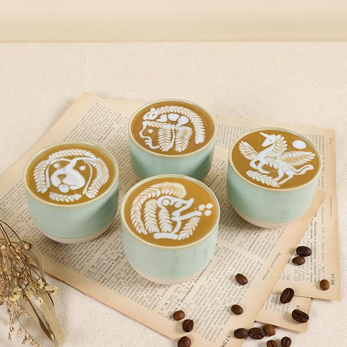 Ceramic Espresso Cups Set of 4,