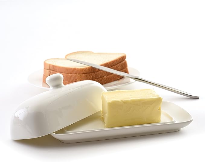 Norpro Porcelain Butter Dish with Lid