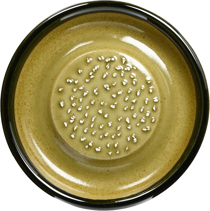 Motoshige Pottery Iwami Pottery Grater for Condiment Dish, Not Scratch Tables, Silicone, Bottom (Diameter Approx. 3.9 inches (10 cm), Anti-Slip, Oribe Motoshige Grater, Made in Japan