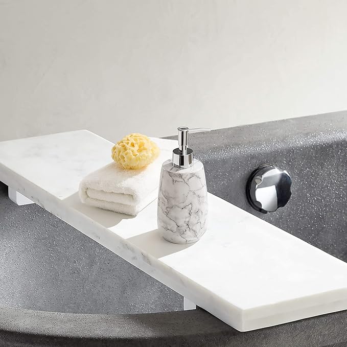 Bathroom Accessories - Ceramic Lotion Dispenser/Soap Pump (Marble Look)