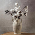 Emotionally Grounded Vase, Vaseking Large Ceramic Rustic Vase with 4 Handles, 10.83 inch Minimalist Decorative Farmhouse Tall Vases for Home Decor, Living Room, Enterway, Table Decoration, Neutral