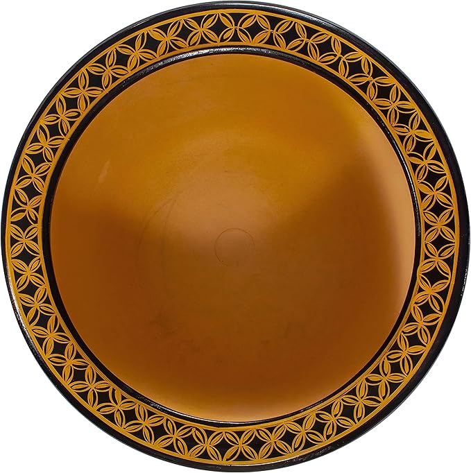 Red Lantern 16" Black Lacquer Fishbowl - Landscape
