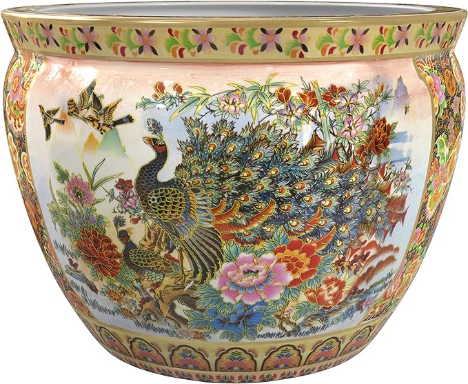 18" Famille Rose Porcelain Fishbowl