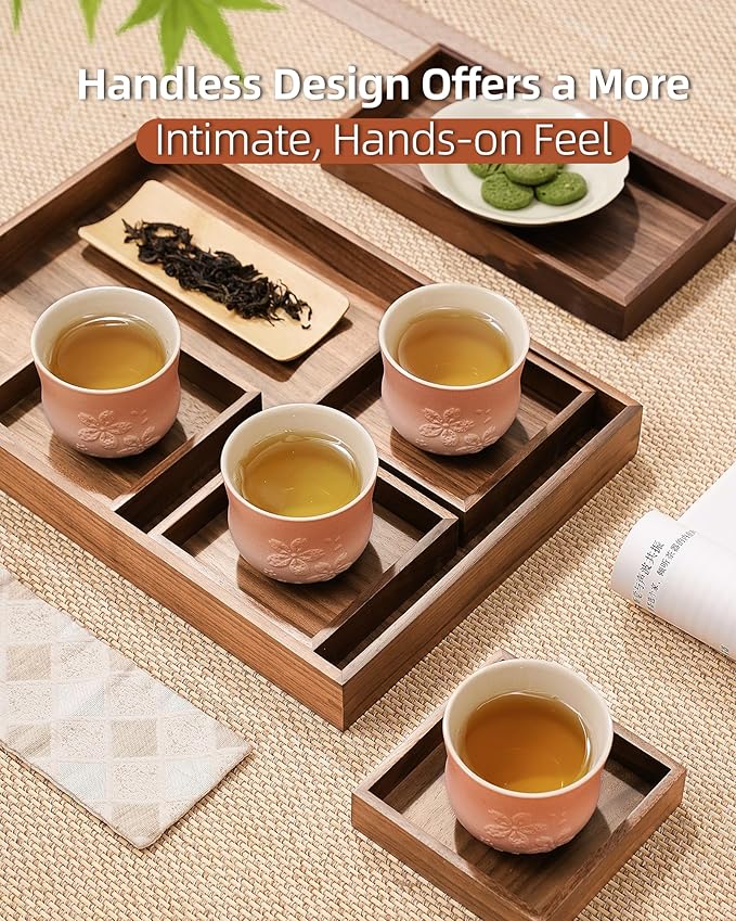 ZENS Japanese Tea Cups Set of 4 – 210ml Ceramic Handleless Tea Cups, Embossed Design, Traditional Japanese Style Cups for Matcha Tea, Hot Tea, Espresso, Pink