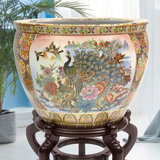 18" Famille Rose Porcelain Fishbowl