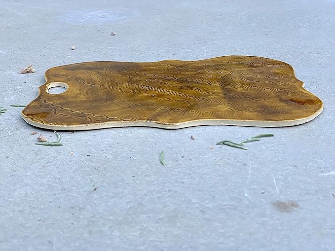 Brown Ceramic Charcuterie Tray, Handmade Serving Dish, Cheese Board, Gift for Women, Men, Couples, Him, Her on Birthday, Wedding, Housewarming, Holidays