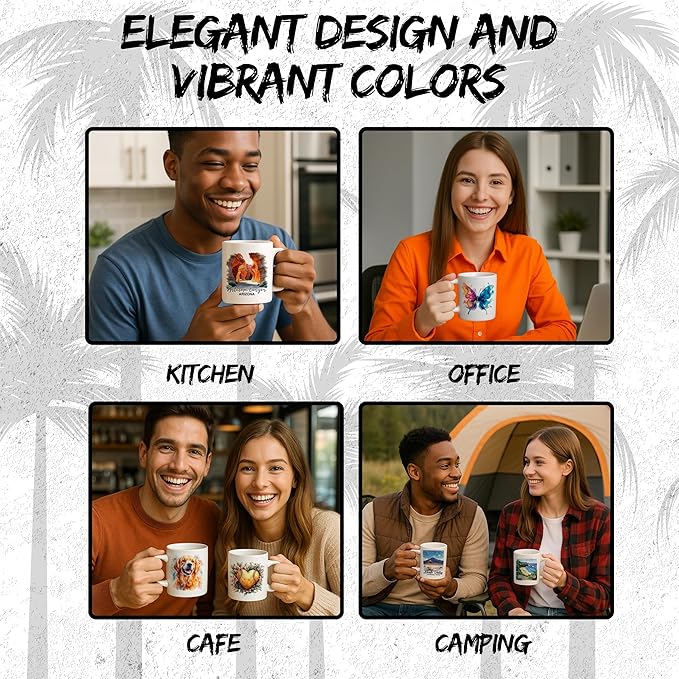 Indonesia Ceramic Coffee Mug 11oz Asia Tropical Island Island of the Gods – Tea Coffee Mug with Comfortable Grip – Unique Travel Gift Cup for Office or Home – Vibrant Long-Lasting Print ID44991
