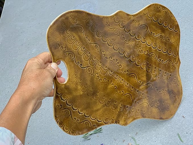 Brown Ceramic Charcuterie Tray, Handmade Serving Dish, Cheese Board, Gift for Women, Men, Couples, Him, Her on Birthday, Wedding, Housewarming, Holidays
