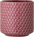 Bloomingville Stoneware Flower Pot with Polka Dots, Planter, 6'', Red