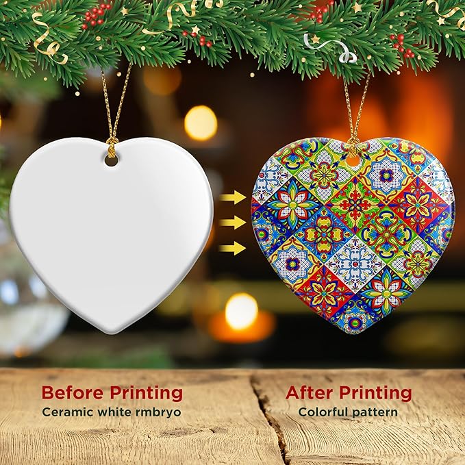 Christmas Ornaments 2025,Mexican Talavera Ornaments for Christmas Tree Holidays Ornaments Decorations,adornos de Navidad Ceramic Ornaments Xmas Gifts Idea for Home Decor