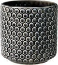 Bloomingville Stoneware Flower Pot with Polka Dots, Black Planter, 6''