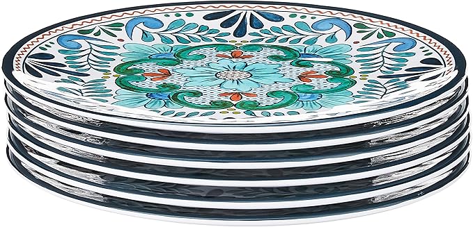 Certified International - 20286Set/6 Certified International Talavera 9" Salad/Dessert Plate, Set of 6, 9 Inches, Multicolor