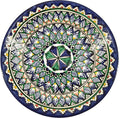 Blue Decorative Handmade Uzbek Plate 9 Inch (23 cm) Clay Uzbekistan Pottery Uzbek Wall Art