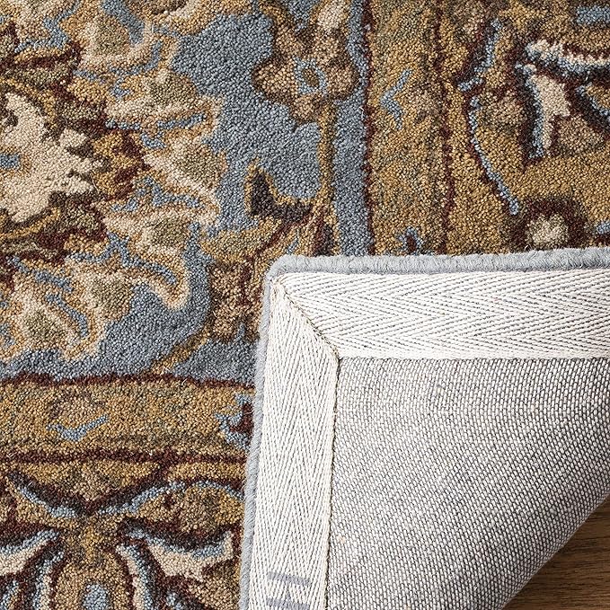 SAFAVIEH Heritage Collection Runner Rug - 2'3" x 14', Blue & Gold, Handmade Traditional Oriental Wool, Ideal for High Traffic Areas in Living Room, Bedroom (HG958A)