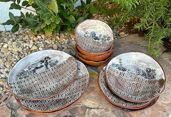 Ceramic Bowl Set of 4, Handmade Pottery Dinnerware, Housewarming Gift for Women, Men, Couples